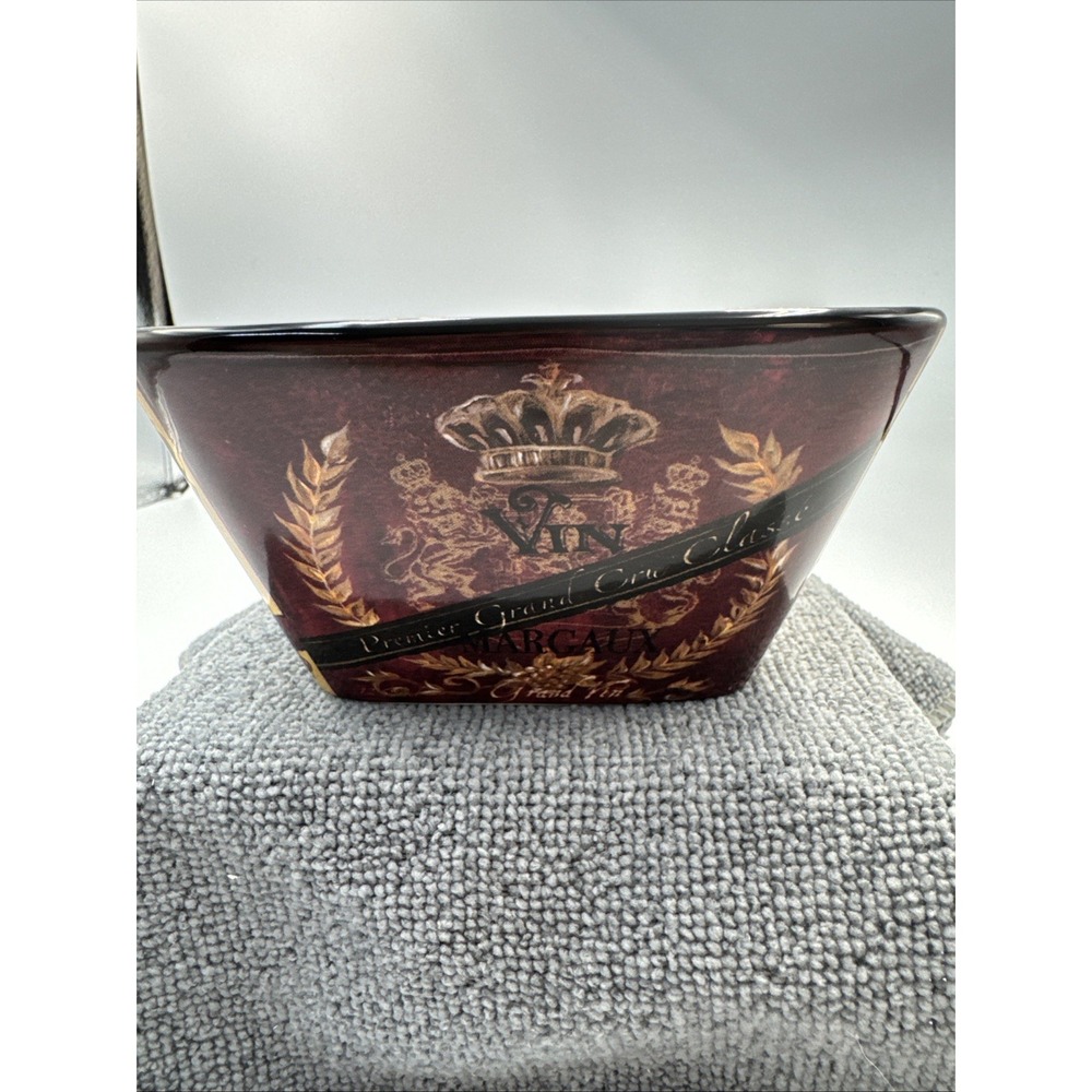 Grand‎ Vin Bordeaux Certified International Ceramic Square Bowl Brown & Cream